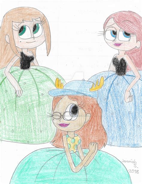 Sam Skinner, Ana, Vanessa in Poofy Dresses by Toonguy971st on DeviantArt