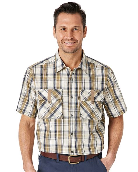 Haband Men’s Snap-tastic™ Mountaineer Woven Shirt | Blair