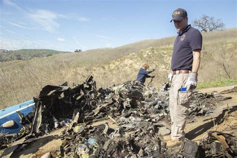 Wreckage As Part Of The Ntsbs Investigation Of A Helicopter Crash Near