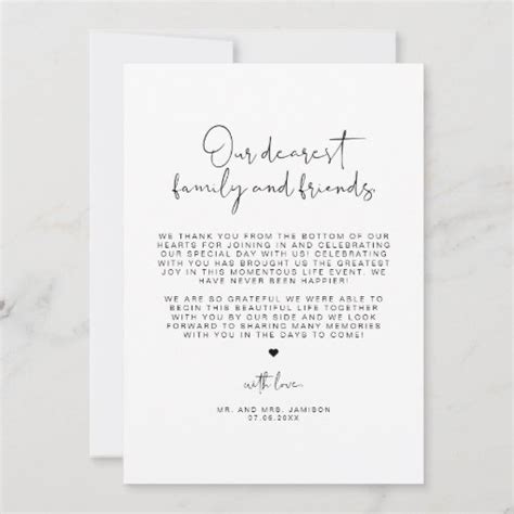 ADELLA Modern Minimalist Photo Wedding Thank You I Invitation Zazzle