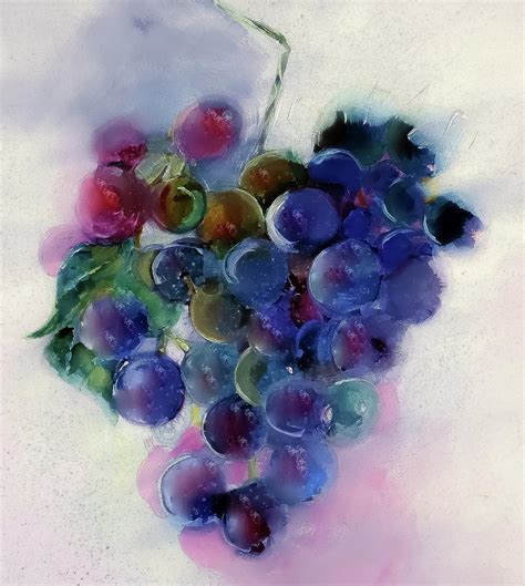 Grape Harvest Watercolor Painting Painting By Lisa Kaiser Fine Art