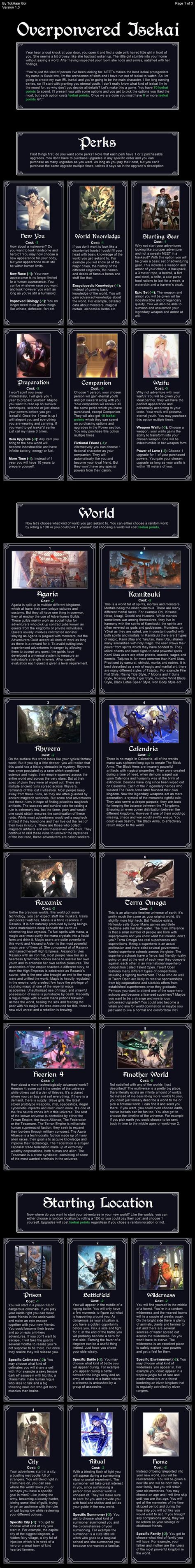 Truly Overpowered Isekai Cyoa By Tokhaar Gol R Nsfwcyoa