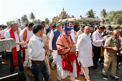 Bjp National President Shri Jp Nadda Offered Prayers At Belur