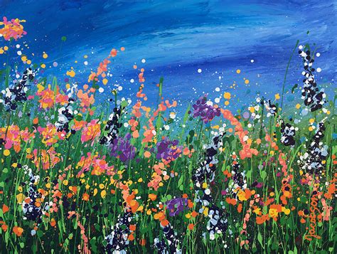 Wild Flower Meadow Painting at PaintingValley.com | Explore collection ...