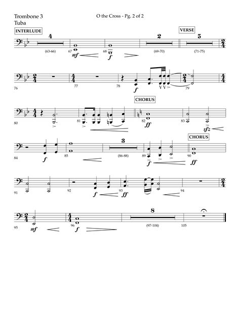 O The Cross Choral Anthem Satb Trombone Tuba Sheet Music Pdf Lifeway