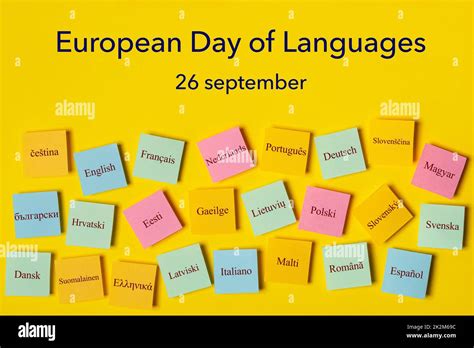 European Day Of Languages Stock Photo Alamy