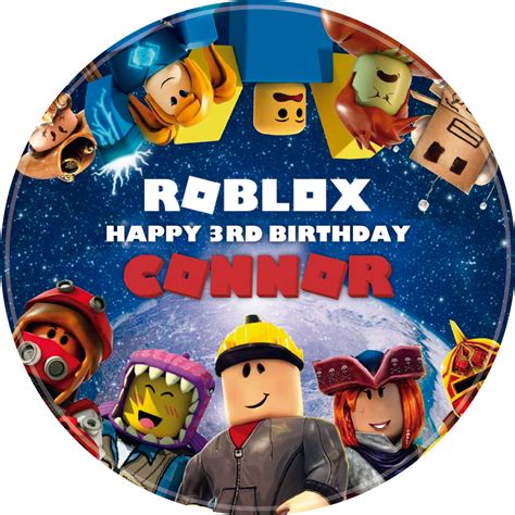 Roblox Edible Cake Toppers Round Cakecery