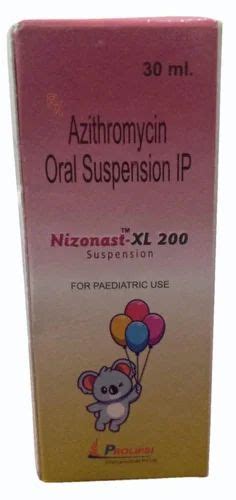 Nizonast XL 200 Azithromycin Oral Suspension Syrup 200mg 5ml At Rs 114