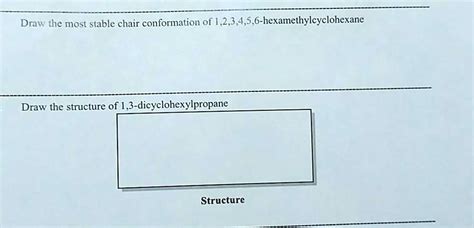 SOLVED Draw The Most Stable Chair Conformation Of 1 2 3 4 5 6