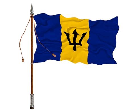 Premium Photo | National flag of Barbados Background with flag of Barbados