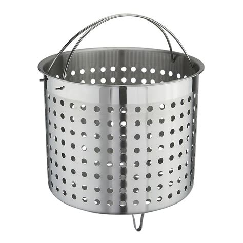 30 Quart Stainless Steel Stock Pot with Steamer Basket | eBay