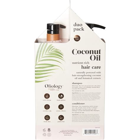 Oliology Coconut Oil Shampoo And Conditioner Set 32 Oz Save 22