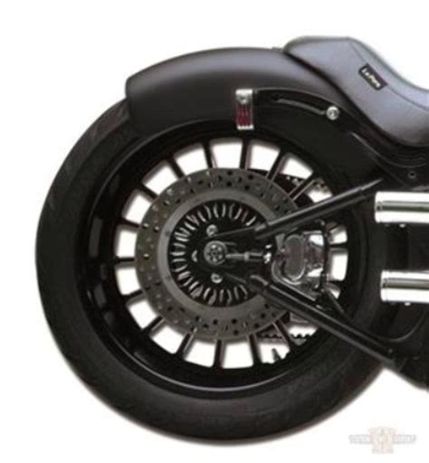 Custom Chrome Shorty Short Rear Raw Fender 200mm Tire Harley 2007 2014