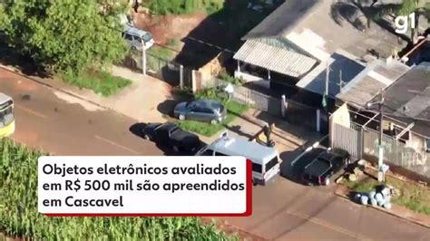 Vídeo Objetos eletrônicos avaliados em R 500 mil são apreendidos em