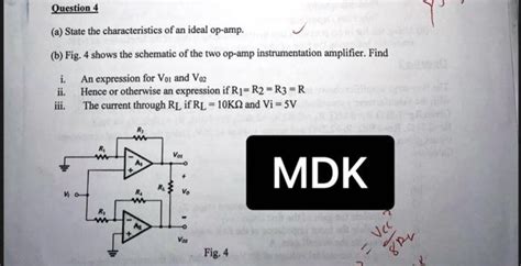 Solved Question 4 A State The Characteristics Of An Ideal Op Amp