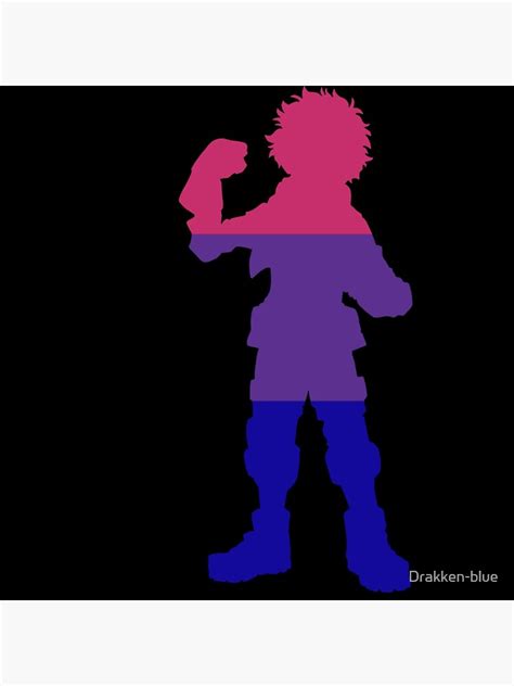 Izuku Midoriya Pride Collection Bi Flag Edition Poster For Sale By Drakken Blue Redbubble