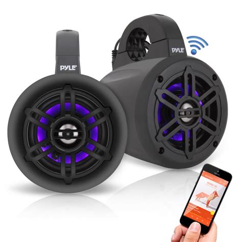 Pyle Plmrlewb Bb Marine And Waterproof Vehicle Speakers On The