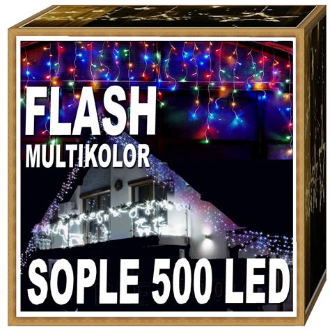 Sople Flash 500 Led Zewnętrzne Choinkowe Girlanda Lampki Choinkowe