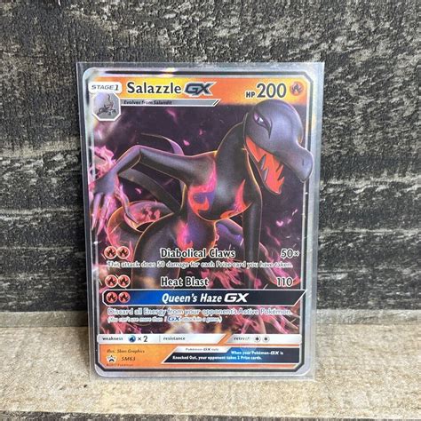 Pokemon Salazzle GX SM63 SM Black Star Promo NM Mint Sun And Moon