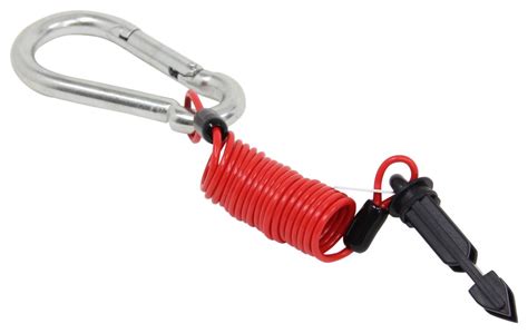 Fastway Zip Coiled Trailer Breakaway Cable W Plunger Pin Long