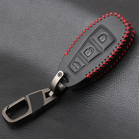 Button Leather Car Remote Key Fob Cover Case For Suzuki Vitara Swift