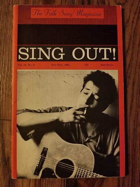 Bob Dylan Sing Out The Folk Song Magazine 1962 Rare And Reverb