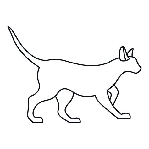 Cat icon, outline style 14935529 Vector Art at Vecteezy