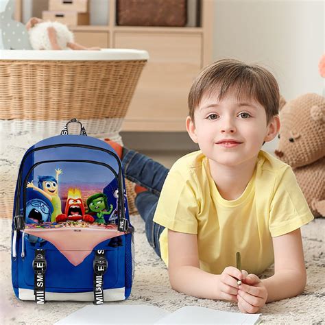 Inside Out Backpack School Bag Unisex Travel Bookbag for Child Back to School Backpack 3D Inside ...