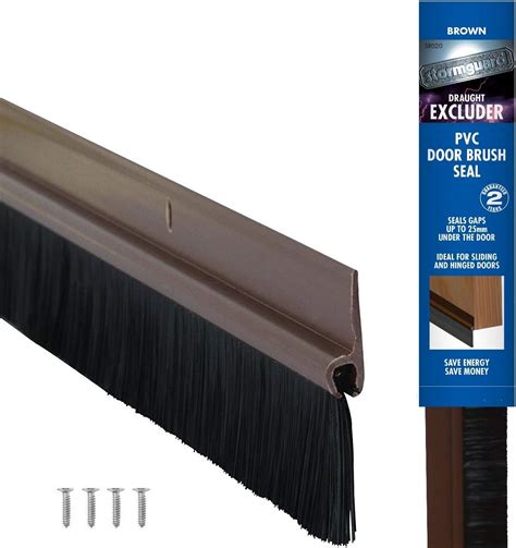 Garage Door Brush Strip Draught Excluder Excluders Seal Aluminium White