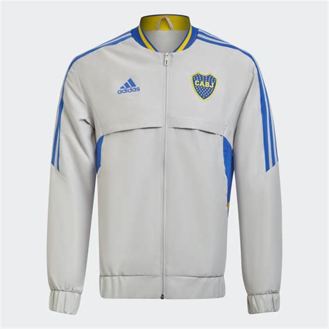 Adidas Campera Anthem Boca Juniors Condivo 22 Gris Adidas Argentina