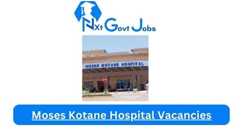 June New X1 Moses Kotane Hospital Vacancies 2024 Apply Now