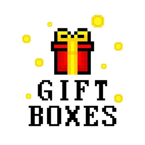 Premium Vector Gifts Box Falling Confetti Gaming Pixel Design Holiday