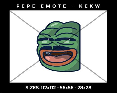 Twitch Pepe Emote Haha Laugh Kekw High Quality Ready to - Etsy