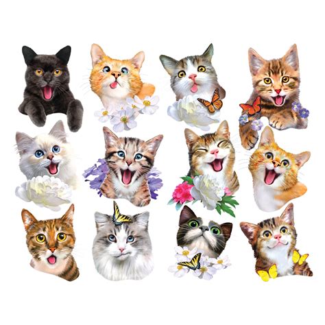 RoseArt - 12 Mini-Shaped - Cat Selfies - 500 Piece Jigsaw