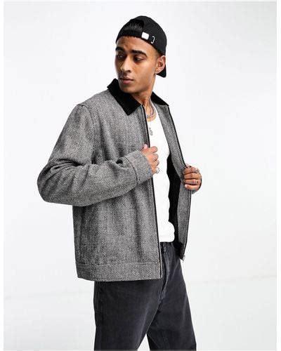 Gray Asos Jackets For Men Lyst