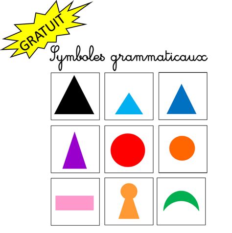 Symboles Grammaticaux Montessori La Boutique P Dagogique