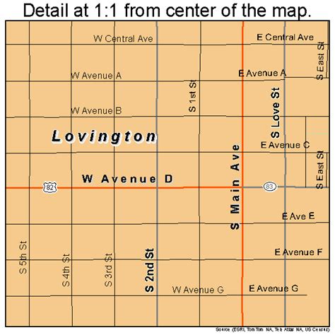 Lovington New Mexico Street Map 3544490