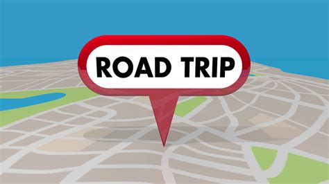 Road Trip Travel Planner Roads Map Pin Spot Route 3 D Animation Motion ...