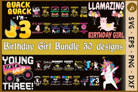 Birthday Girl Svg Bundle Bundle · Creative Fabrica