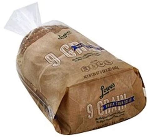 Lowes Foods Whole Grain, 9 Grain Bread - 24 oz, Nutrition Information ...