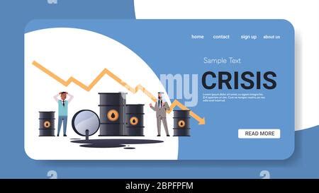 Oil Barrels And Downward Chart Arrow Falling Price Decrease Of