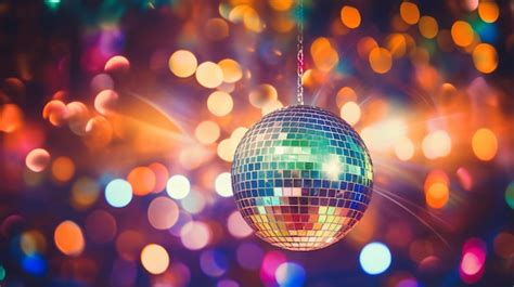 Premium Photo | Colorful disco mirror ball lights in a night club