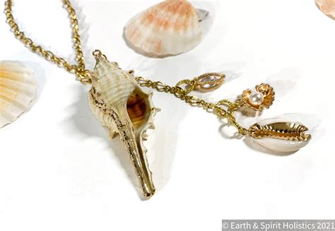 K Gold Plated Seashell Pendulum Dowsing Divination Etsy