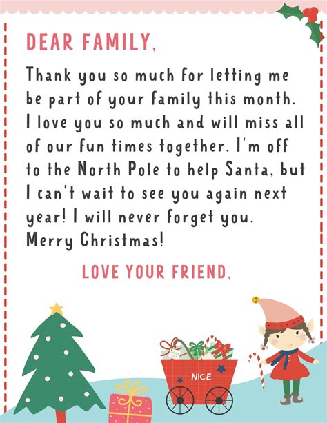 Elf On The Shelf Goodbye Letter FREE Printable Make Life Lovely