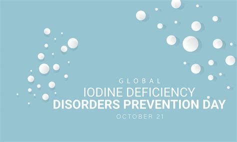 Global Iodine Deficiency Disorders Prevention Day Background Banner Card Poster Template