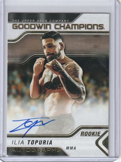 Upper Deck Goodwin Champions A It Ilia Topuria Autograph Rc Ebay