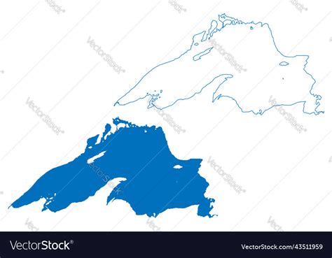 Lake superior canada united states north america Vector Image