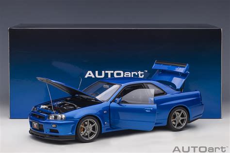 Nissan Skyline Gt R R34 V Spec Ii Bayside Blue Autoart