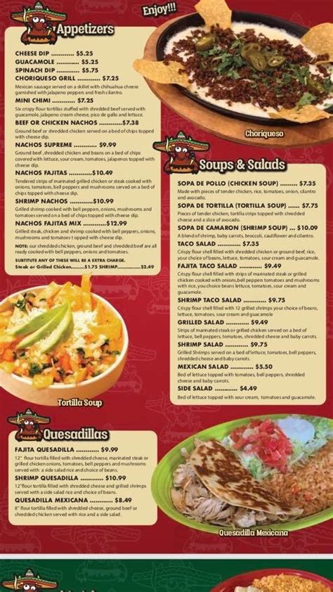 Menu Kansas City Kss El Toro Loco Mexican Bar And Grill Sirved