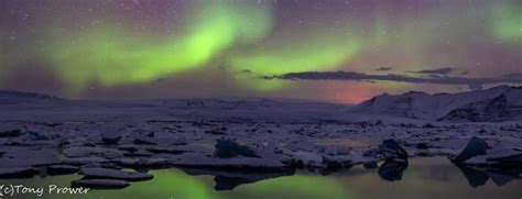 Jokulsarlon Night Panorama – Icelandic Northern Lights - Nature ...